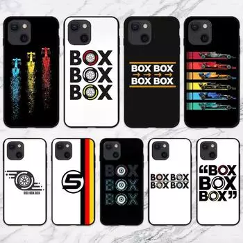 Чехол для телефона BOX Cars Racing F1 для IPhone 13 12 11 XS X 8 7 6 Plus Mini Pro Max SE 2022, мягкий черный чехол для телефона iPhone 13