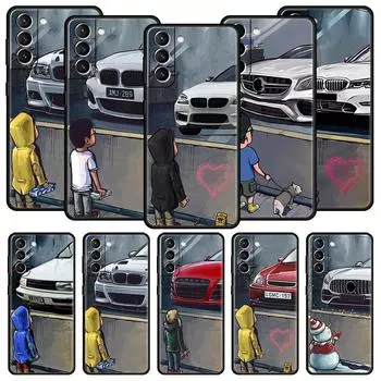 Чехол для телефона Boy See Sports Car Jdm Drift для Samsung Galaxy S23 Ultra S22 S21 S20 FE 5G S10 S10E S9 S8 Plus Note 20, мягкий чехол Galaxy Note 20