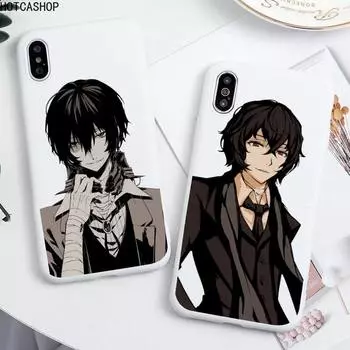 Чехол для телефона Bungou Stray Dogs Dazai Osamu для iPhone 12 11 Pro Max Mini XS 8 7 6 6S Plus X SE 2020 XR ярко-белый силиконовый чехол iphone 11 pro