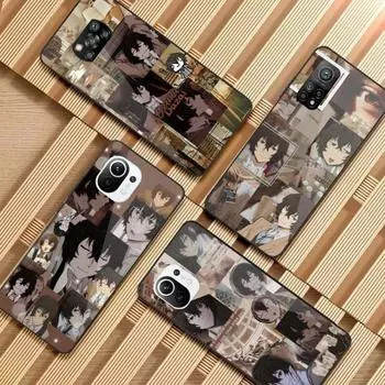 Чехол для телефона Bungou Stray Dogs для Xiaomi 12 11T 10 9 Redmi Note 11 10 10S Pro Redmi 9 9A 8, черный стеклянный чехол для телефона из поликарбоната Xiaomi 12-12X