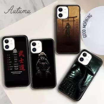 Чехол для телефона Bushido Samurai для iPhone 11 12 13 14 Pro Max mini X XR XS SE 2020 5 6S 7 8 Plus Samsung Galaxy S21 S22 Cover shell iPhone 6plus