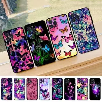 Чехол для телефона Butterfly, силиконовый, мягкий, для iPhone 14, 13, 12, 11, Pro, Mini, XS, MAX, 8, 7, 6, Plus, X, XS, XR, чехол iphone 14