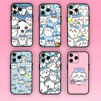 Чехол для телефона C-Chiikawa H-Hachiware для iPhone Mini 11 12 13 14 15 Pro XS Max X Plus SE XR черный мягкий чехол iphoneX