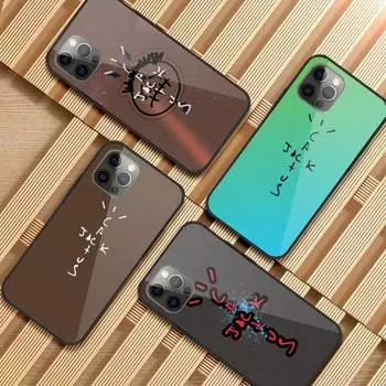 Чехол для телефона Cactus Jack с буквами и словами для IPhone 13 12 11 XS X 8 7 6 Plus Mini Pro Max SE 2022, черный чехол из поликарбоната и ТПУ, стеклянный чехол для телефона iPhone 13