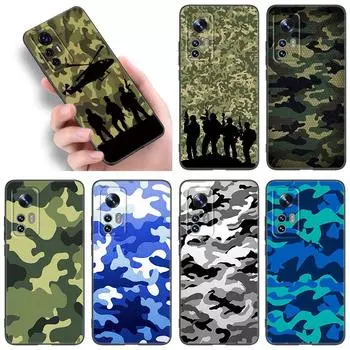 Чехол для телефона Camo Military с камуфляжным принтом для Xiaomi Mi A2 8 9 SE Note 10 10T 11 12 Lite 9T 11T 12S 12T Pro A3 6X 12X TPU черный чехол Xiaomi Mi A2(6X)