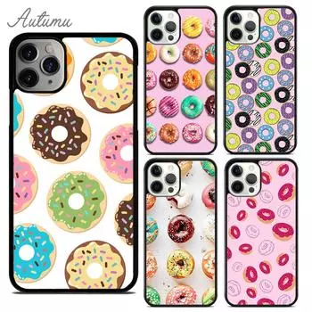 Чехол для телефона Candy Creamy Pink Donut Sprinkles для iPhone 11 12 13 14 Pro Max mini XR XS SE 2020 6S 7 8 Plus Galaxy S21 S22 iPhone 6plus