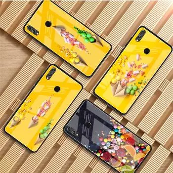 Чехол для телефона Candy из закаленного стекла для Huawei P20 P30 P40 P40 Lite Pro Psmart Mate 20 30 Cover Shell Huawei P20