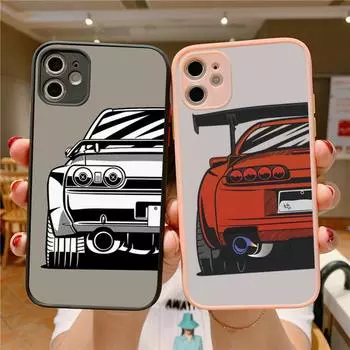 Чехол для телефона Car eat sleep JDM для iPhone X XR XS 7 8 Plus 11 12 13 pro MAX 13mini полупрозрачный матовый чехол iphone 7 or 8