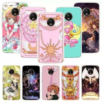 Чехол для телефона Card Captor Sakura Anime для Motorola Moto G9 G8 G7 G6 G5 E6 E5 E4 Plus Play Power One Action Macro Coque Cover Capa Motorola E4