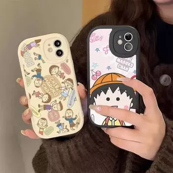 Чехол для телефона Cartoon Chibi Maruko Chan из твердой кожи для iPhone 14 13 12 Mini 11 14 Pro Max Xs X Xr 7 8 Plus 6 6s iphone 12pro
