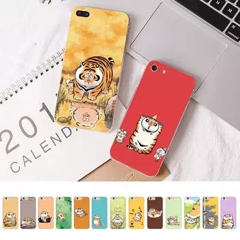 Чехол для телефона Cartoon Fat Tiger для iPhone 15 8 7 6 6S Plus X SE 2020 XR XS 14 11 12 13 Mini Pro Max iPhone 13 pro