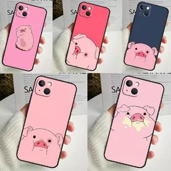 Чехол для телефона Cartoon Pig для iPhone 14 13 12 11 15 Pro Max Plus Mini 7 8 SE 2020 X XR XS Max Мягкий чехол iPhone 15Pro MAX