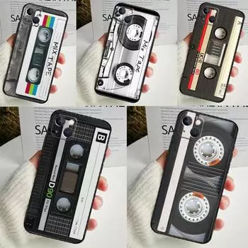 Чехол для телефона Cassette Mix Tape для iPhone 16 15 14 13 12 11 Pro Max Mini X XR XS Max 7 8 Plus задняя крышка iPhone 12