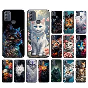Чехол для телефона Cat Art для Moto Edge 50 40 Pro Edge 40 30 Ultra Neo Fusion G Power G Stylus G Play E32 E20 E40 G Stylus 5G 2023