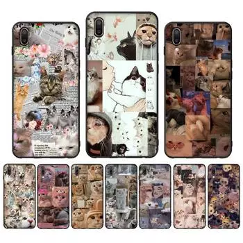 Чехол для телефона Cat Memes для Vivo Y91C Y11 17 19 17 67 81 Oppo A9 2020 Realme c3 OPPO A9 2020