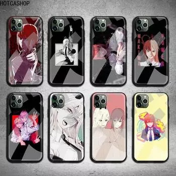 Чехол для телефона Chainsaw Man Makima Power из закаленного стекла для iPhone 12 11 Pro Max Mini XR XS MAX 8 X 7 6S 6 Plus SE 2020 iphone 11 pro