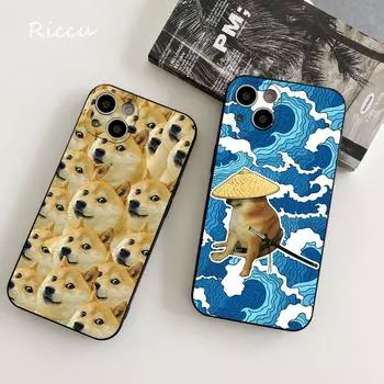 Чехол для телефона Cheems Doge 13 14 11 12 Pro 8 7 14 Plus X Pro 14 MAX 13 MINI XR XS iphone 14 13, мягкие чехлы для телефонов с героями мультфильмов iphone XR