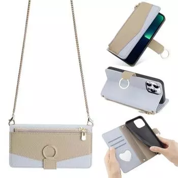 Чехол для телефона Чехол-кошелек через плечо и с металлической цепочкой Зеркало для iPhone Plus/15 15/15 Pro/15 Pro For iphone 15 Plus розовый