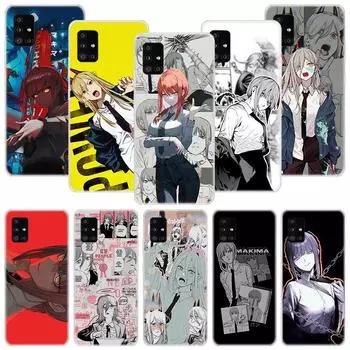 Чехол для телефона «Человек бензопилы Makima Power» для Samsung Galaxy A12 A22 A32 A42 A52 A72 A51 A71 5G A41 A31 A21 A02S M12 M21 M31 M30S Fun Samsung A12 5G