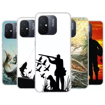Чехол для телефона «Человек с охотой и рыбалкой» для Xiaomi Redmi 12 12C 10 10C 10A 9T 9C 9A 9 8 8A 7 7A 6 6A K20 K30 K40 Pro S2 Fundas Redmi S2 (Y2)