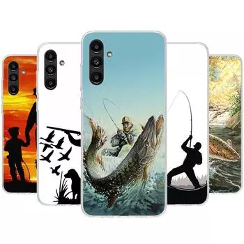 Чехол для телефона «Человек с охотой и рыбалкой» для Samsung Galaxy A55 A54 A53 A52 A15 A14 A13 A12 A35 A34 A33 A32 A25 A24 A23 A22 A04S A03S A02S Samsung A15