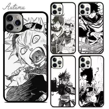 Чехол для телефона «Черный клеверный стержень» для iPhone 11 12 13 14 Pro Max mini X XR XS SE 2020 5 6S 7 8 Plus Samsung Galaxy S21 S22 iPhone 6plus