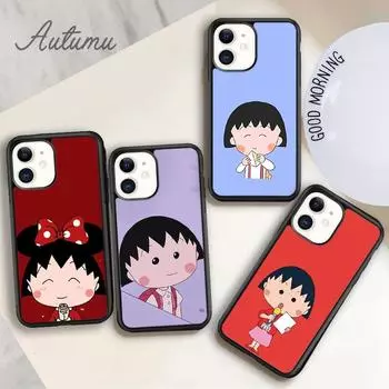 Чехол для телефона Chibi Maruko chan для iPhone 11 12 13 14 Pro Max mini X XR XS SE 2020 6S 7 8 Plus Samsung Galaxy S21 S22 iPhone 6plus
