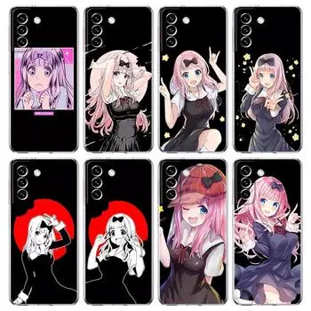 Чехол для телефона Chika Fujiwara Kaguya-sama Love Is War для Samsung S22 5G S20 Ultra S21 FE 5G S10E S9 S8 S10 Plus Note 20 Clear Cover Samsung S8