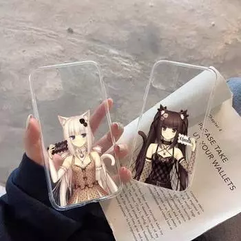 Чехол для телефона Chocola Nekopara с аниме, прозрачный мягкий чехол для iphone 11 13 12 14 x xs xr pro max mini plus iphone 12 pro max