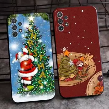 Чехол для телефона Christmas Gifts Tree Elk Socks для Samsung Galaxy S20 S21 S22 S30 S7 S10 S8 S9 S6 Pro Plus Edge Ultra Fe Cover SamsungS6