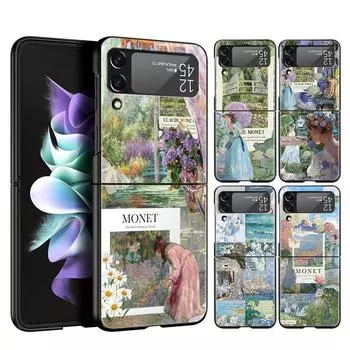 Чехол для телефона Claude Monet Art для Samsung Galaxy Z Flip 3 4 5, складной мобильный чехол для Samsung Z Flip3 Flip4 Flip5, жесткий чехол для ПК Samsung Z Flip 5