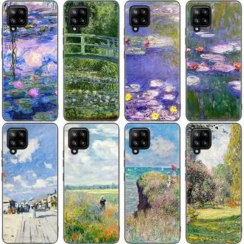 Чехол для телефона Claude Monet для Samsung Galaxy A12 A02S A22 A32 A52 A72 A71 A51 A41 A31 A21 A11 A50 A70 A10S A20S, черный чехол Samsung A41