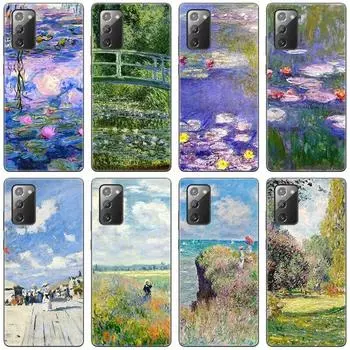 Чехол для телефона Claude Monet для Samsung Galaxy S20 S21 FE S10 Lite Note 20 10 Lite S8 S9 S10E S10 Plus Ultra Black Soft Cover Samsung S21