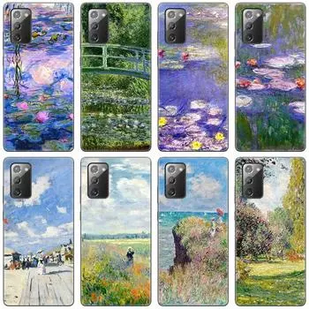 Чехол для телефона Claude Monet для Samsung Galaxy S20 S21 FE S10 Lite Note 20 10 Lite S8 S9 S10E S10 Plus Ultra Black Soft Cover Samsung Note 10
