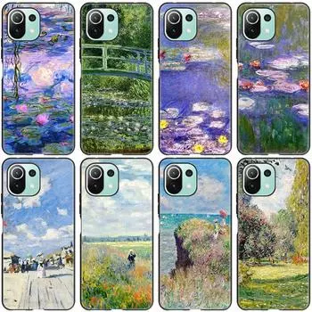 Чехол для телефона Claude Monet для Xiaomi Mi 11 Lite NE 11i 10T 11T Pro A2 A3 Lite POCO F3 M3 M4 C31 X3 Pro NFC GT черный чехол Xiaomi POCO X3 Pro