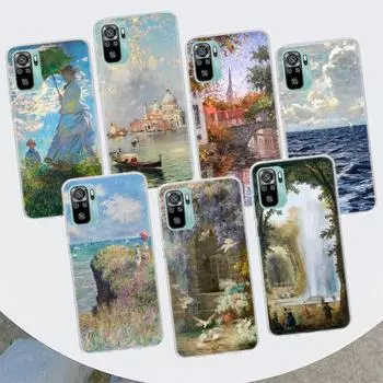 Чехол для телефона Claude Monet Garden Lotus Bridge для Xiaomi Redmi 10 10C 10A 9T 9C 9A 9 Prime 8 8A 7 7A 6 6A K20 K30 K40 Pro S2 F Redmi 10
