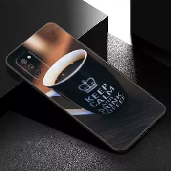 Чехол для телефона Coffee Time для Samsung Galaxy A01 A03 Core A04 E A02 A05 A10 A20 A21 A30 A50 S A6 A8 + A7 2018 Черный силиконовый чехол Samsung A10S