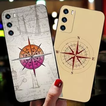 Чехол для телефона Compass для Huawei Psmart Z P40 P10 P30 P50 P20 P9 Pro Plus P8 2022 Nova 8I 8 8SE противоударный чехол HUAWEI P7