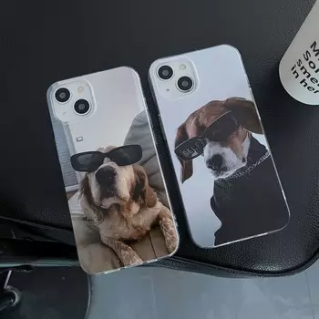 Чехол для телефона Cool Dog Relif с 3d мультяшным рисунком Ins для Iphone 14 Pro Max 7 8 Plus 12 Mini 13 11 Promax Xsmax Xr X, силиконовый мягкий чехол, чехол for iphone 12 mini