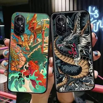 Чехол для телефона Cool Dragon Art для Honor 70 50 20 7S X9 X8 X7 Magic 4 3 Pro, мягкий черный чехол для телефона Honor 70