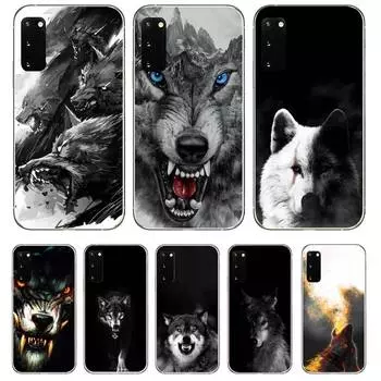 Чехол для телефона Cool Wolf Art для Samsung Galaxy S9 S10 Plus S10E S20FE A71 A51 A21S из прозрачного силикона Galaxy S8 plus