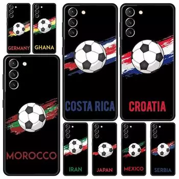 Чехол для телефона Country Soccer Morocco Football для Samsung Galaxy S24 S23 S22 5G S20 Ultra S21 FE S10 S9 Plus S10E S8 Lite 20 Samsung S20 Plus
