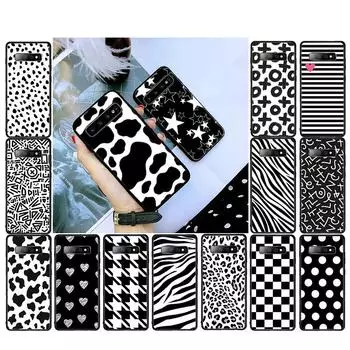 Чехол для телефона Cow Zebra Leopard Polk Dot Black White для Samsung Galaxy S22 S20 Ultra S20 S22 Plus S21 S10 S9 S8 Plus S10E S20 FE S8