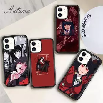 Чехол для телефона Crazy Excitement Manga Kakegurui для iPhone 11 12 13 14 Pro Max mini XR XS SE 2020 6S 7 8 Plus Samsung Galaxy S21 S22 iPhone 6plus