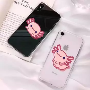 Чехол для телефона Cute Animal Axolotl для iPhone 13 11 12 pro XS MAX 8 7 6 6S Plus X 5S SE 2020 XR 12 Pro Max