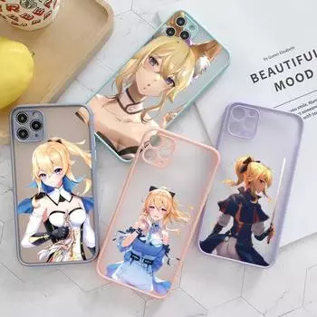 Чехол для телефона Cute Girl Jean Genshin для iPhone 14 13 12 11 Mini Pro Max XS X Max XR 8 7 Plus SE 2022, цветной чехол для телефона iPhone 14