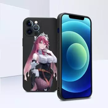 Чехол для телефона Cute Girl Rosaria для iPhone 14 11 12 13 Pro Max X XR XS Max 6 6S 7 8 Plus SE 2022 Liquid Square Color Phone Cover iPhone 14