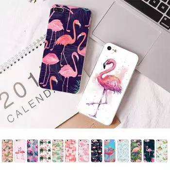 Чехол для телефона цвета фламинго для iPhone 13 11 12 pro XS MAX 8 7 6 6S Plus X 5S SE 2020 XR 12 Pro Max