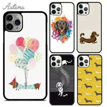 Чехол для телефона Dachshund Sausage Dog Love для iPhone 11 12 13 14 Pro Max mini XR XS SE 2020 6S 7 8 Plus Samsung Galaxy S21 S22 iPhone 6plus