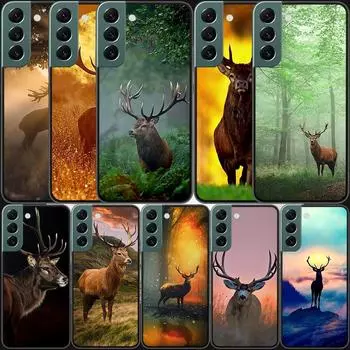 Чехол для телефона Deer Hunting Camo для Samsung A02 A03 A03S A04 A04S Galaxy A55 A35 A25 A15 S10 Lite A9 A8 A7 A6 Plus A90 A80 Cover TP Samsung A35 5G